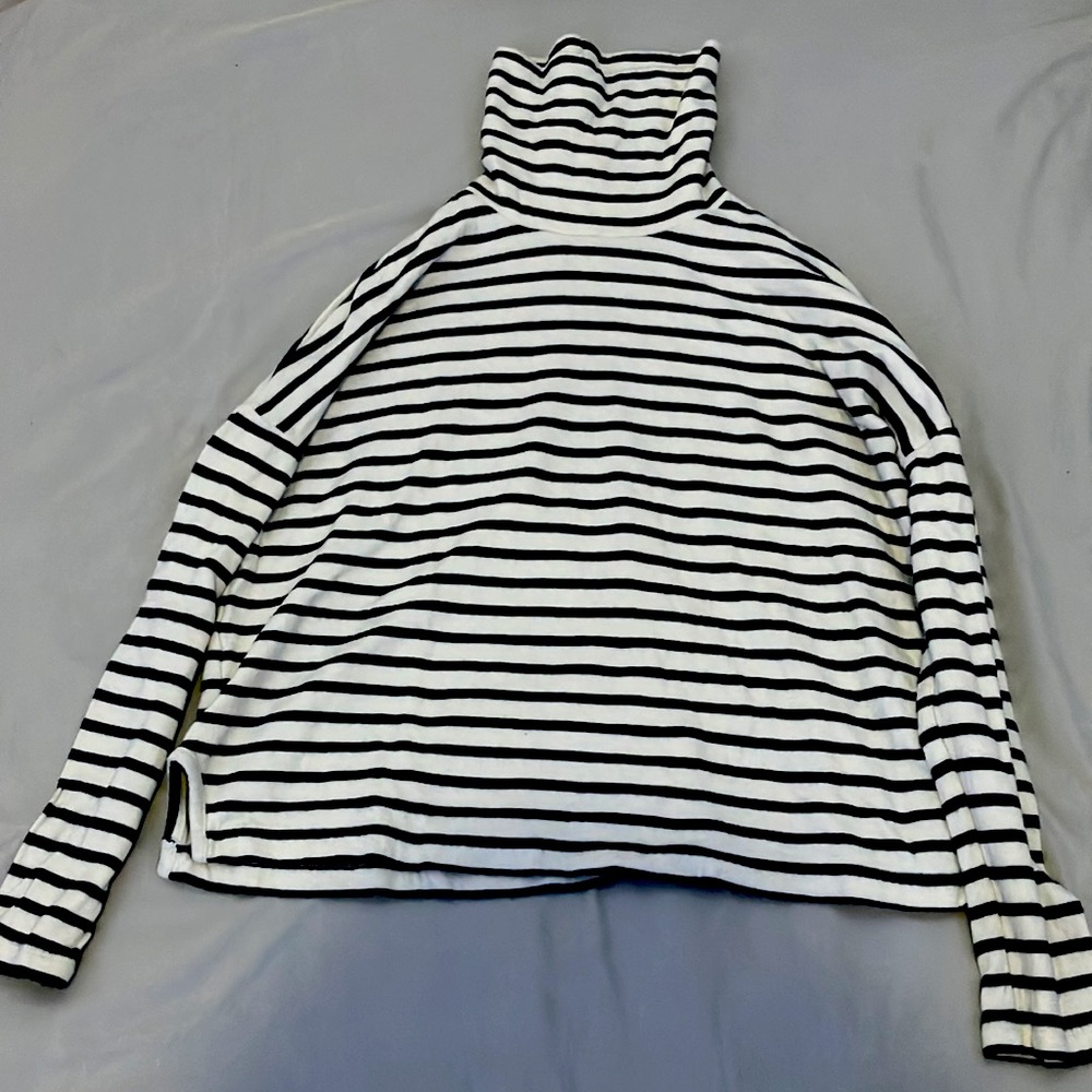 madewell striped turtleneck